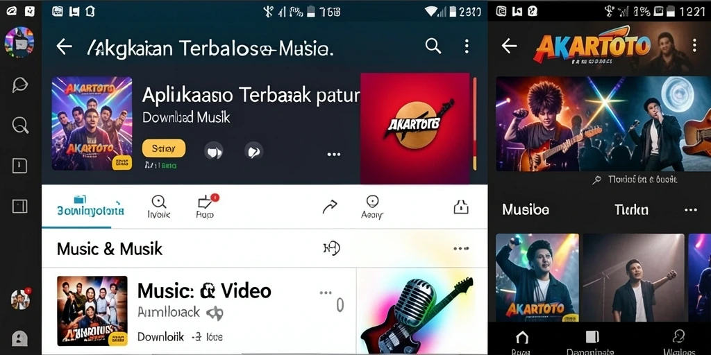 Tampilan antarmuka AKARTOTO yang sederhana dan mudah digunakan untuk Download Musik.