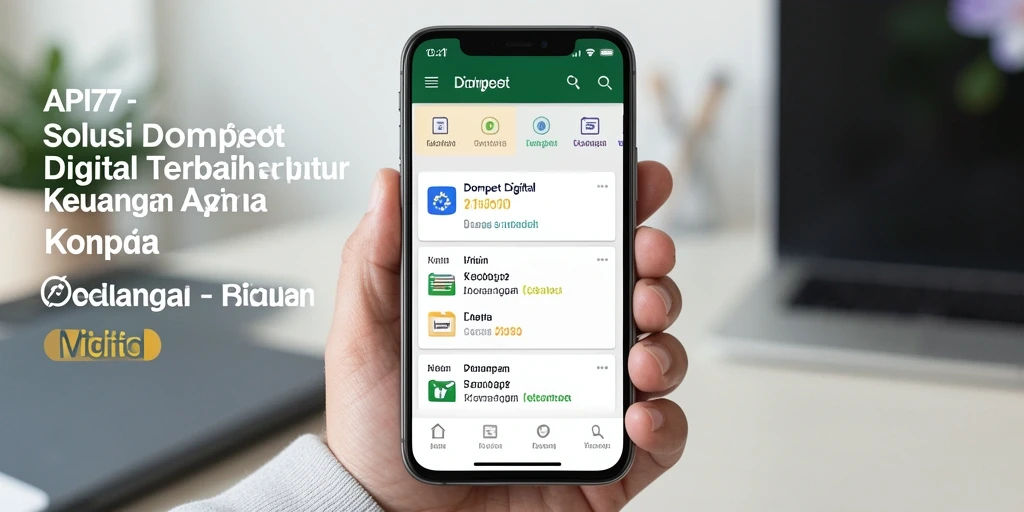Tampilan antarmuka aplikasi API77 yang intuitif dan menarik.
