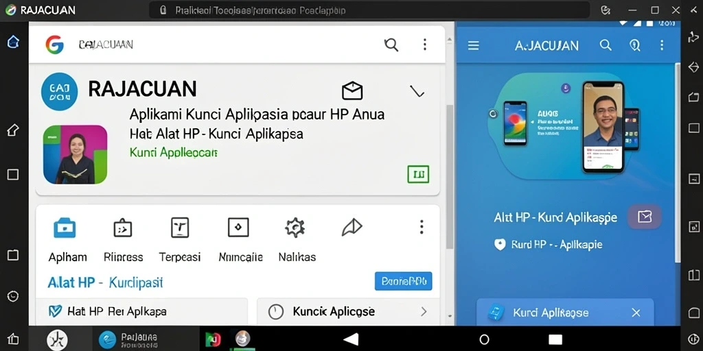 Tampilan antarmuka aplikasi RAJACUAN untuk kunci aplikasi yang mudah digunakan.