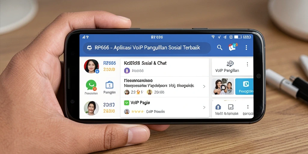 Antarmuka RR666 menampilkan fitur VoIP Panggilan yang intuitif dan menarik.